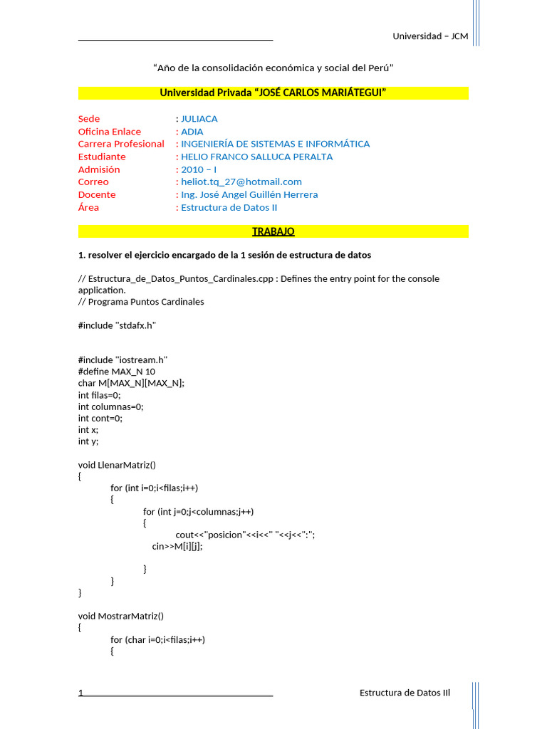 Ejercicios de Estructura de Datos en C++ | PDF | Ingeniería de Sistemas ...