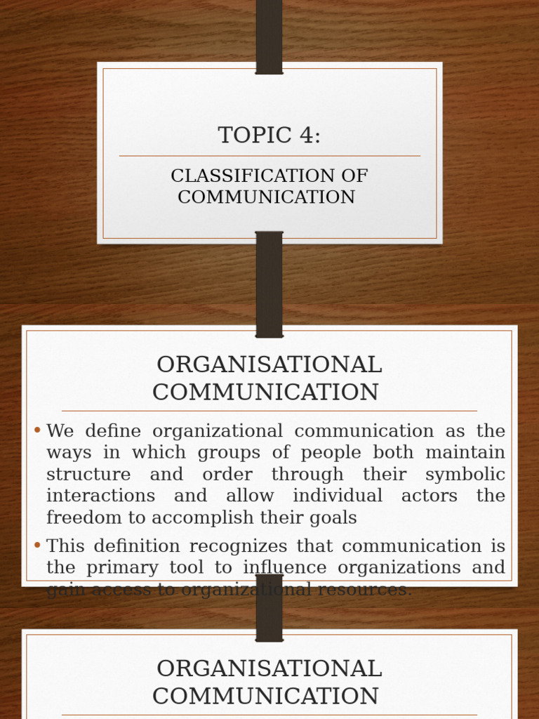 Clasification of Communication Topic 5 | PDF | Communication ...