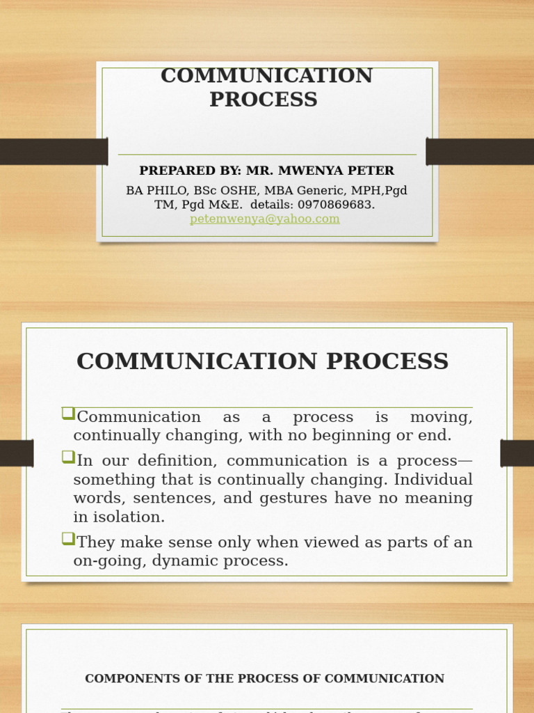 Communication Process Unit 2 | PDF | Communication | Nonverbal ...