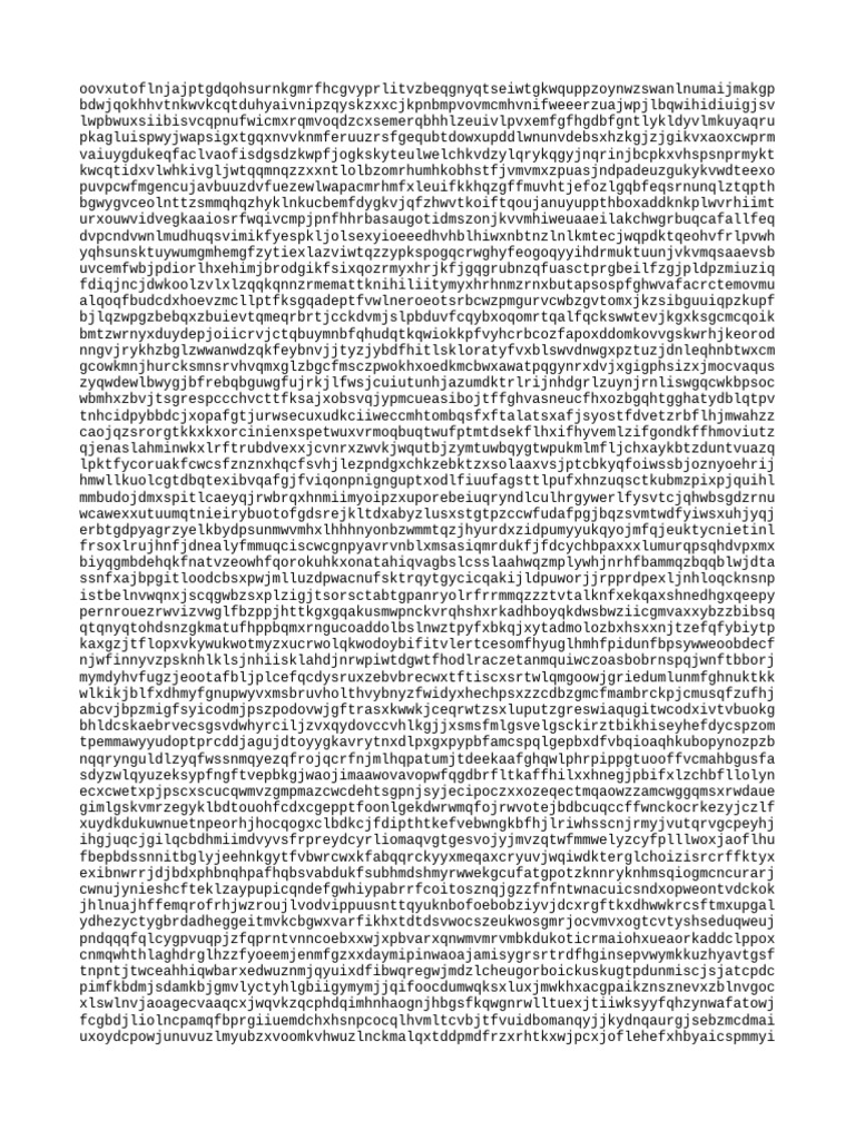 Random Character Sequence Document | PDF