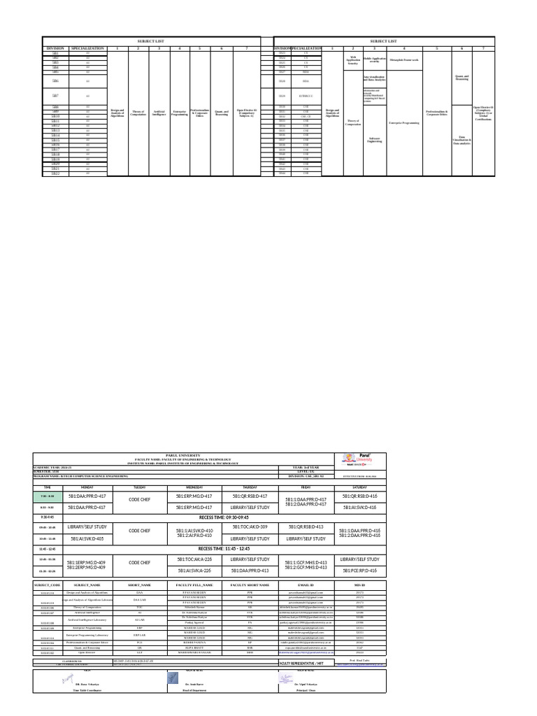 CSE AI Syllabus and Exam Schedule 2024 | PDF | Artificial Intelligence ...