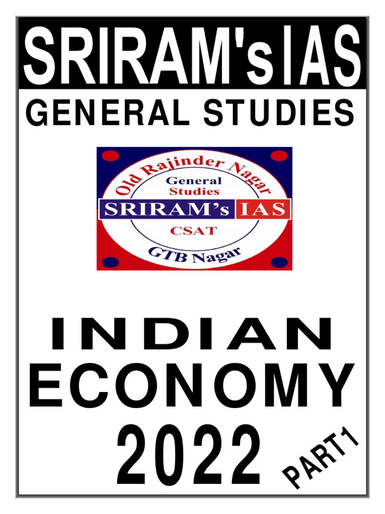 Sriram IAS Economy Notes Part 1 | PDF