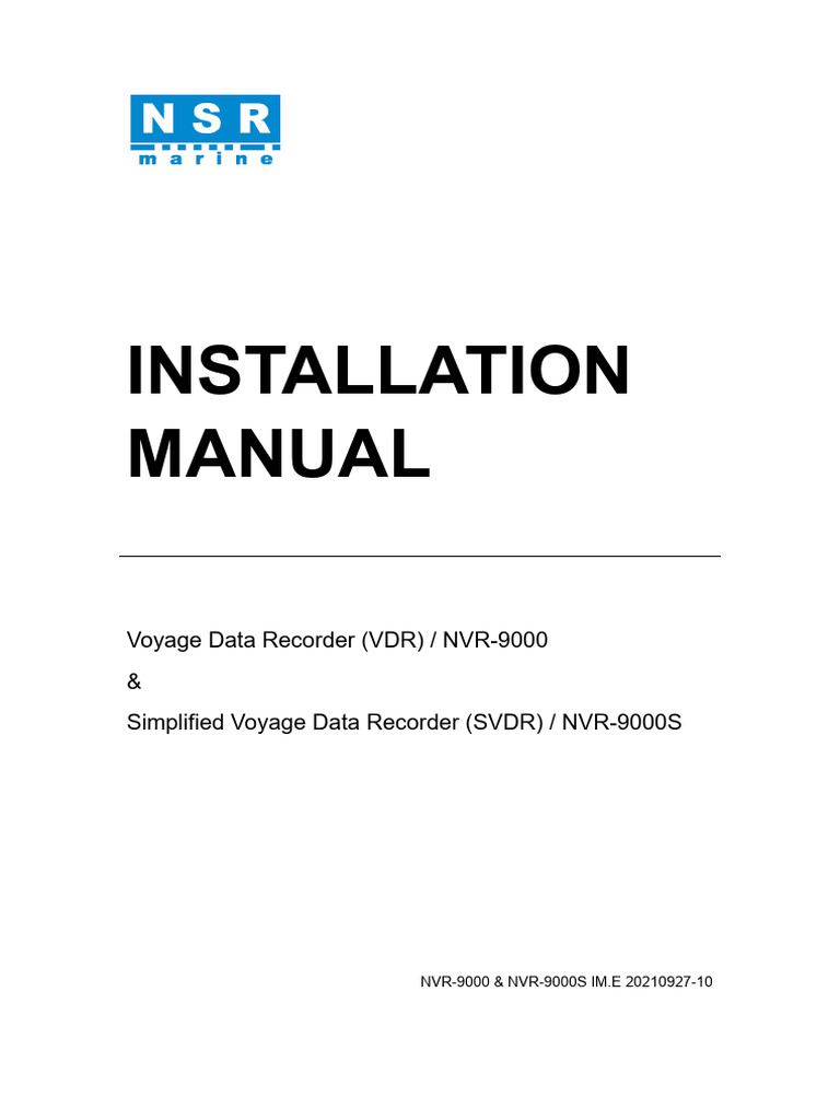VDR & SVDR Installation Manual | PDF | Port (Computer Networking ...