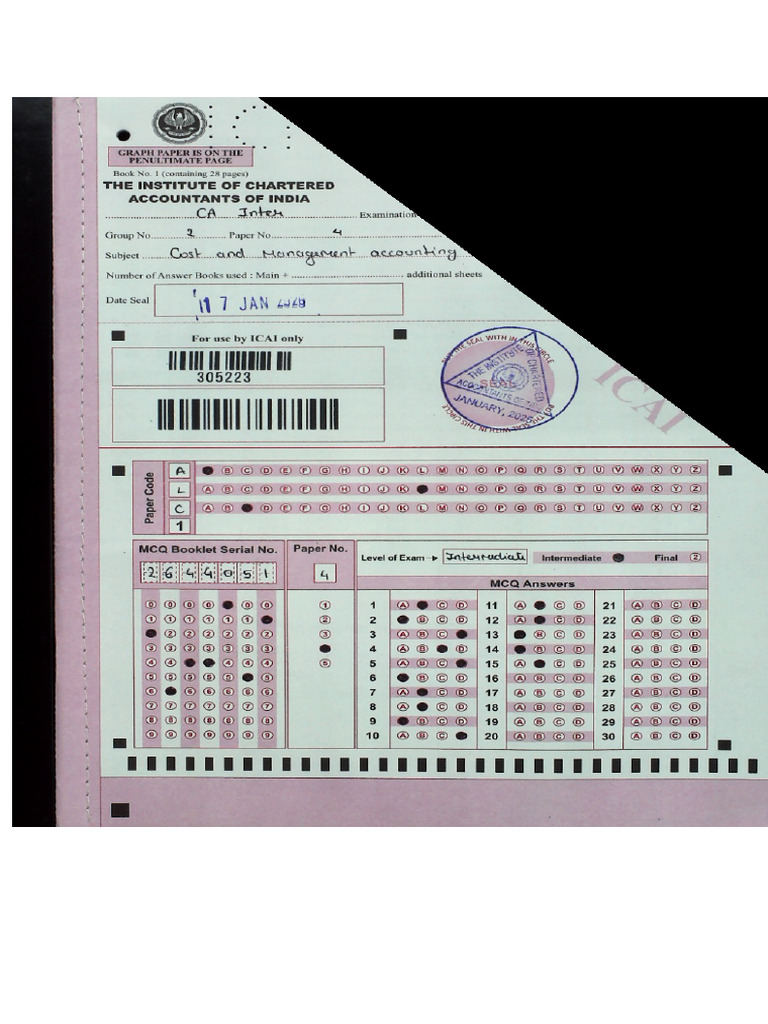 Marks Obtained (In Omr) : 28 | PDF