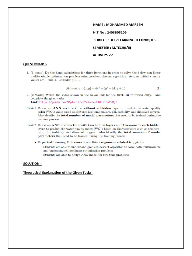 2403B05107 DL Activity 2-1 | PDF | Algorithms | Machine Learning