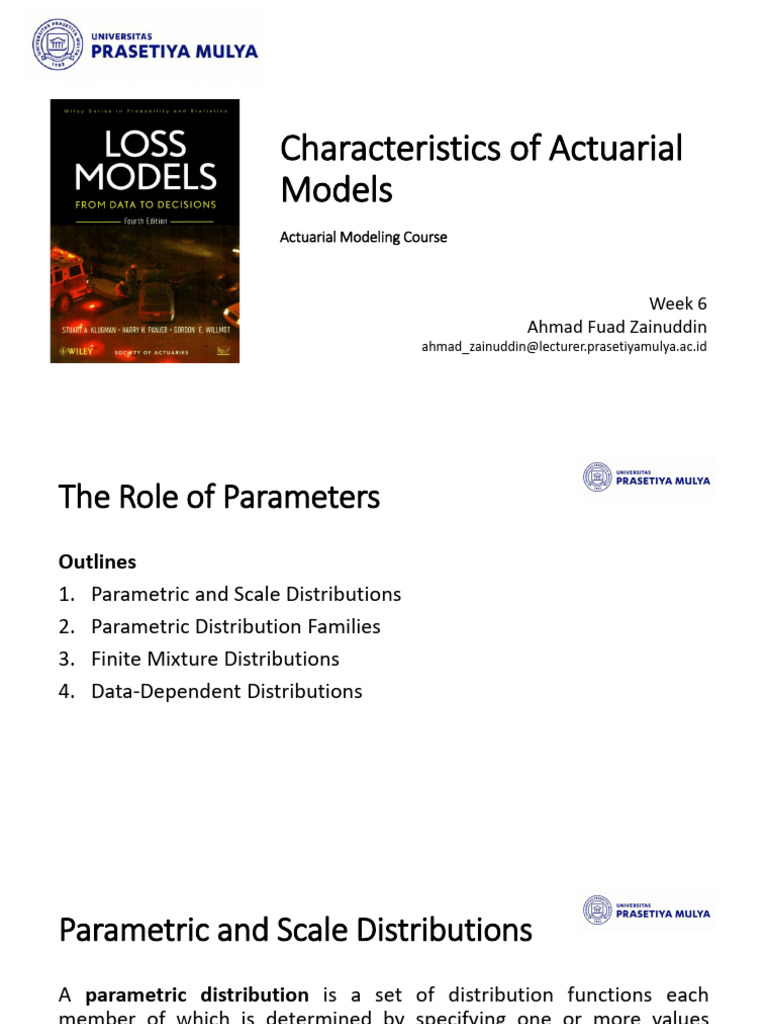 Actuarial Modeling: Key Distribution Types | PDF | Probability ...