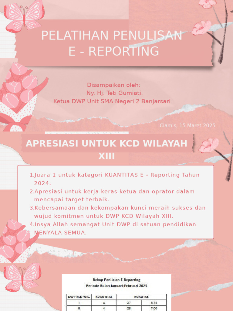 E-Reporting DWP 2025: Panduan Praktis | PDF