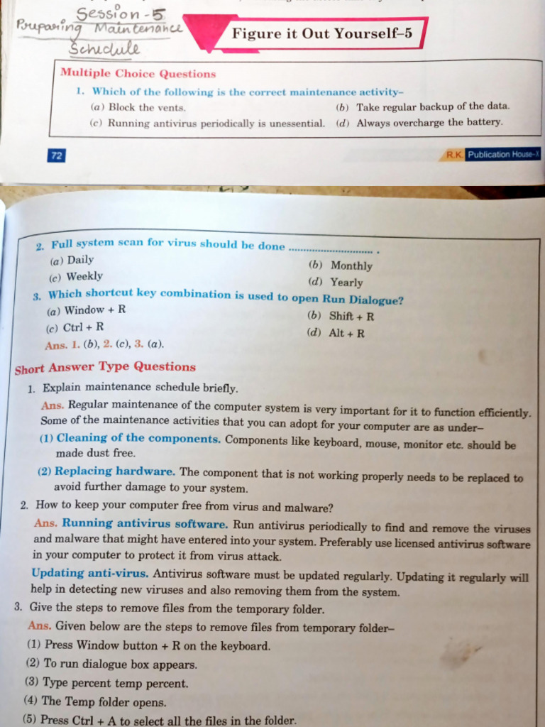 Session 5. Preparing Maintenance Schedule | PDF