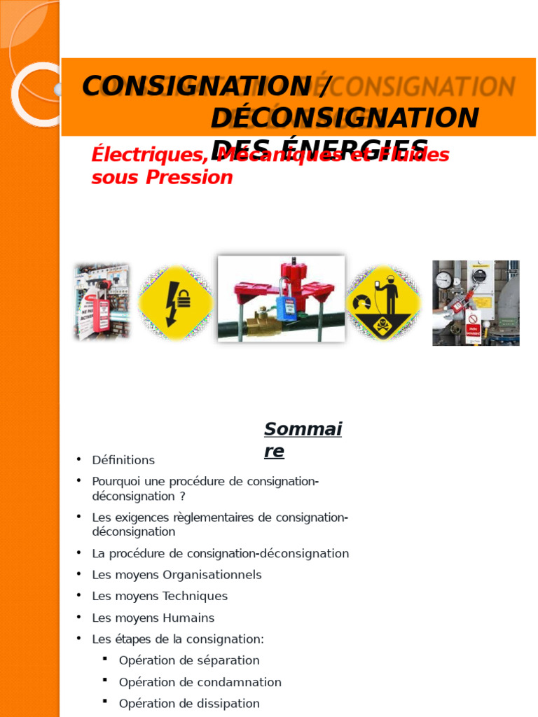 Procédure de Consignation-Déconsignation | PDF | Sécurité | Soupape