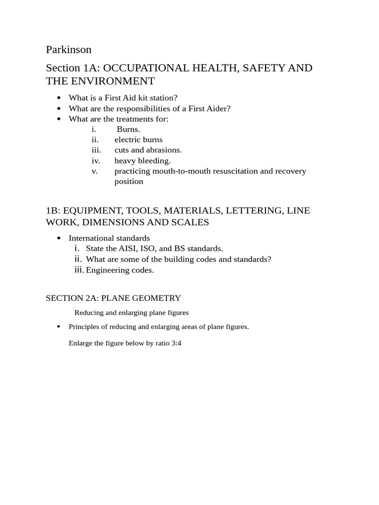 First Aid and Building Drawing Guide | PDF
