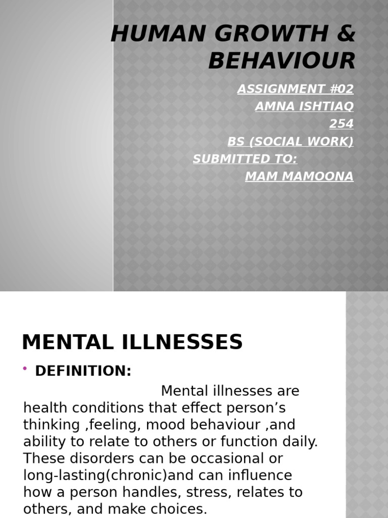 Human Growth & Behaviour 89 | PDF | Neurosis | Mental Disorder