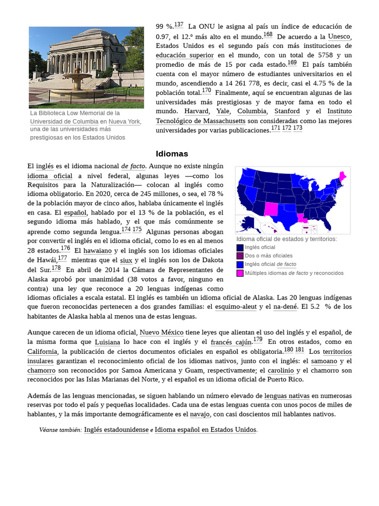 Estados - Unidos 22 | PDF | Los Estados Unidos | Lengua española