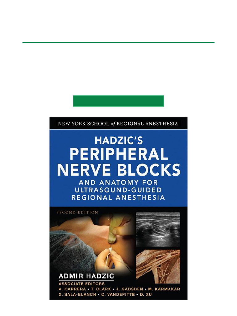 Hadzic's Peripheral Nerve Blocks 第二版