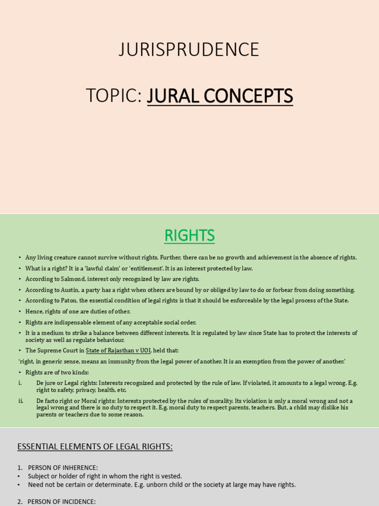 JURISPRUDENCE PPT Jural Concepts | PDF | Ownership | Mortgage Law