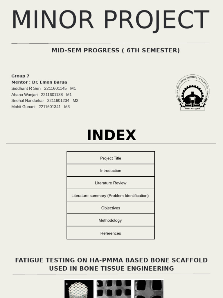 MINOR PROJECT | PDF | Tissue Engineering | Bone