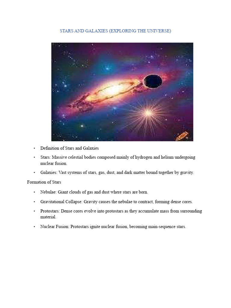 Understanding Stars and Galaxies | PDF | Galaxy | Stars