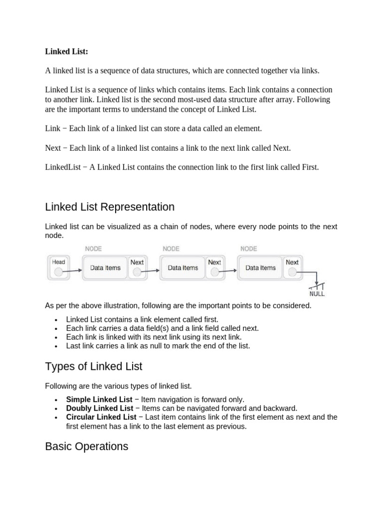 Linked List Operations Explained | PDF | Queue (Abstract Data Type ...
