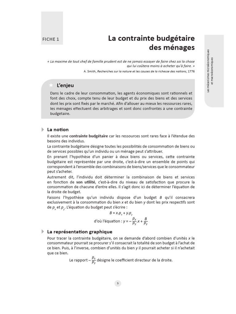 Contrainte budgétaire et choix du consommateur | PDF | Prix | Macroéconomie