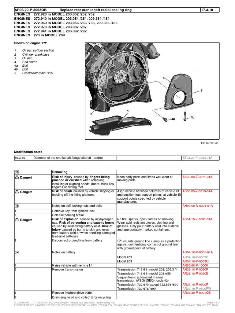 Rear Main Seal | PDF | Motor Oil