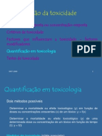 Determinação da toxicidade e quantificação em toxicologia