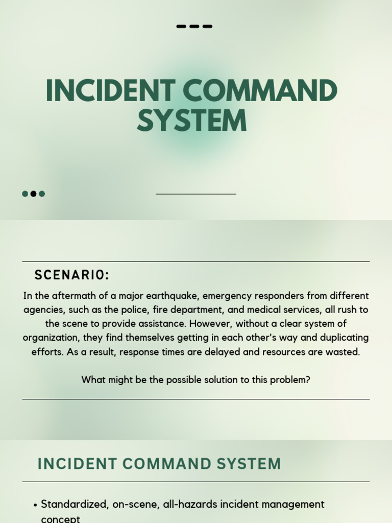 Incident Command System Overview | PDF | Incident Command System | Safety
