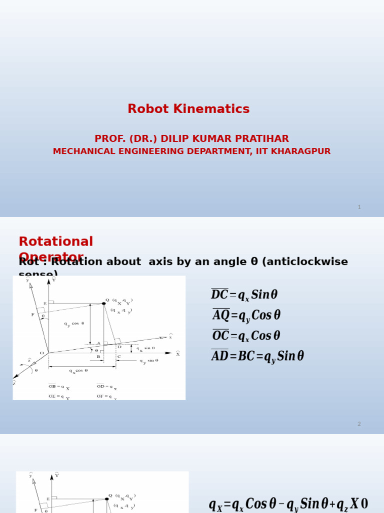 Kinematics 1 | PDF | Coordinate System | Rotation