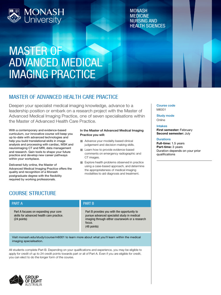 Master of Advanced Medical Imaging Practice | PDF | Medical Imaging ...