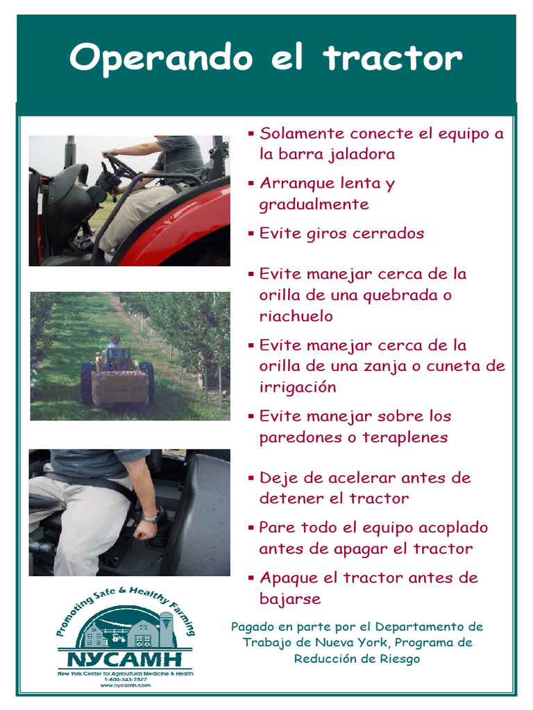 Safe Tractor Operating Big Spanish | PDF