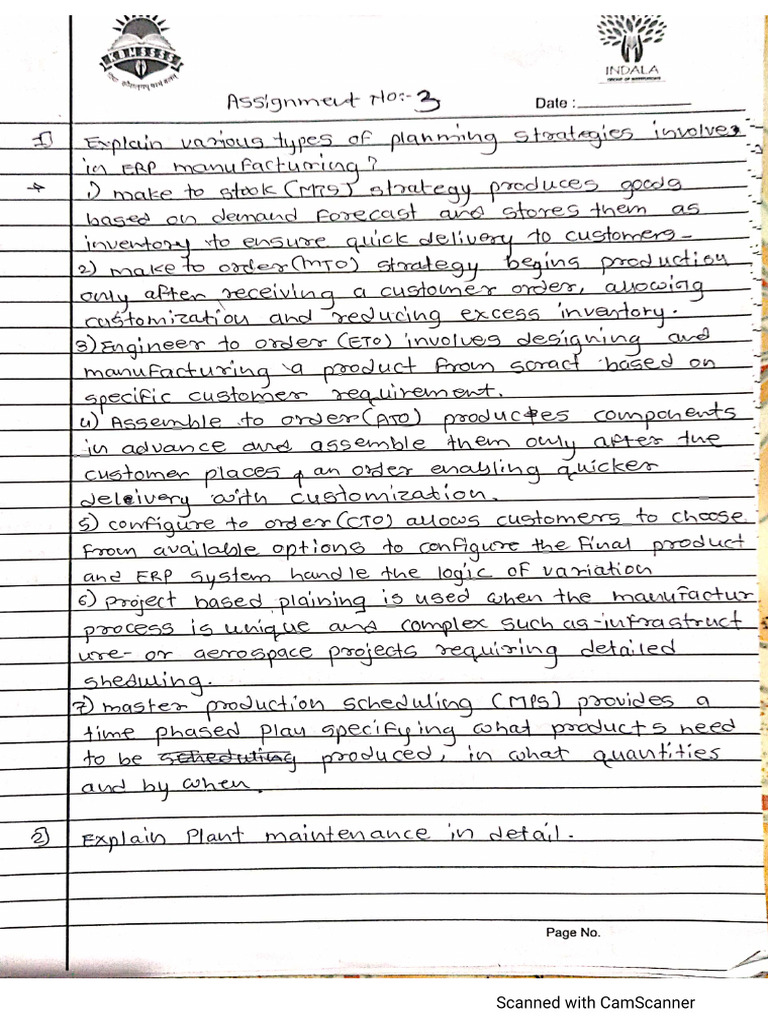 ERP Assignment 3&4 | PDF