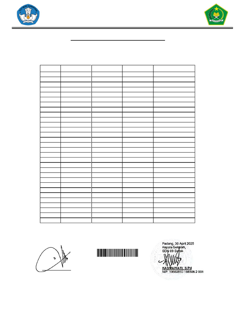 Absen Bulan April 2025 | PDF