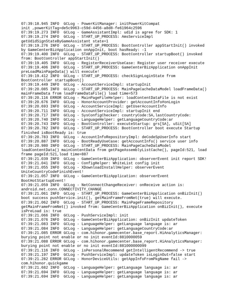 Game Center Startup Log Analysis | PDF | Hypertext Transfer Protocol ...