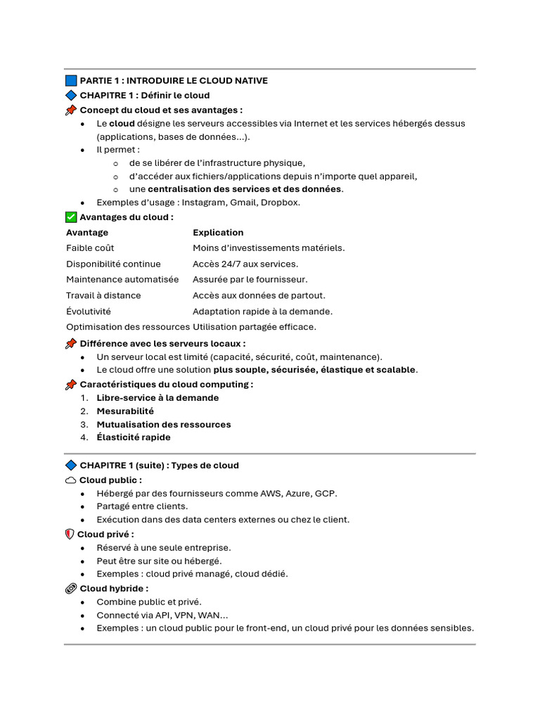 Introduction au Cloud Native et APIs REST | PDF | Cloud computing ...