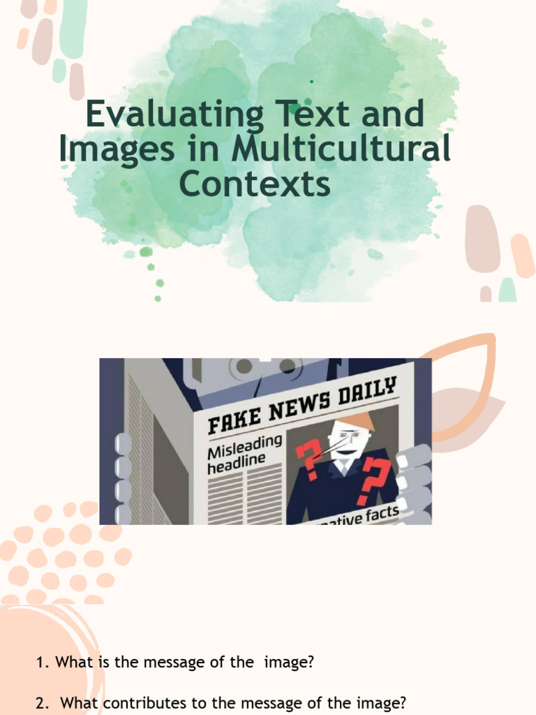 Evaluating Texts and Images Critically | PDF | Realism (Arts ...