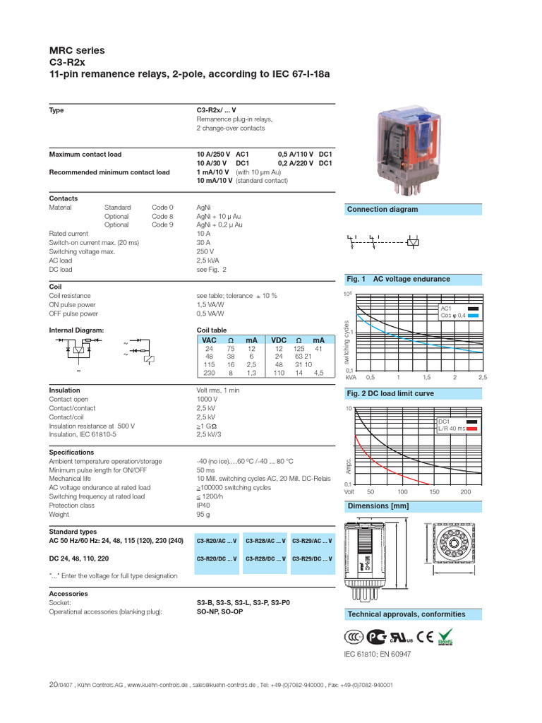 Siemens 3RP25051BW30 Relay Diagram | PDF | Alternating Current | Relay