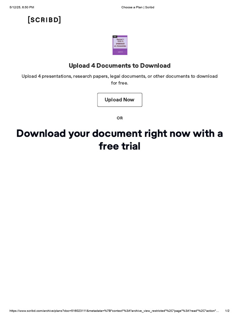 Choose A Plan - Scribd | PDF