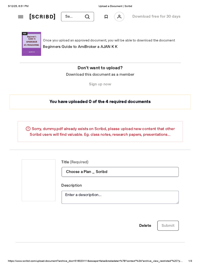 Upload A Document - Scribd | PDF | Scribd | Software
