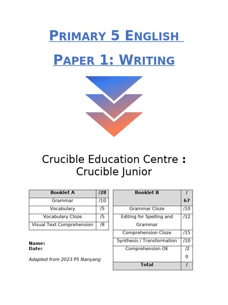 Primary 5 English Assessment Guide | PDF