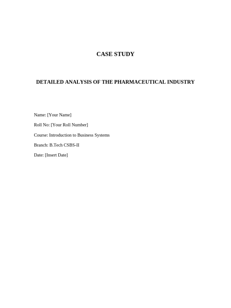 Pharmaceutical Industry Analysis Pdf Pharmaceutical Industry Drug