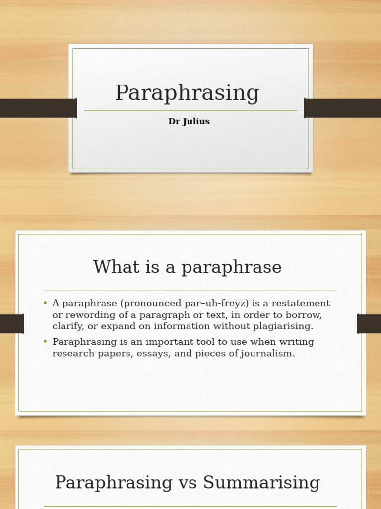 Effective Paraphrasing Techniques Guide | PDF | Plagiarism | Word