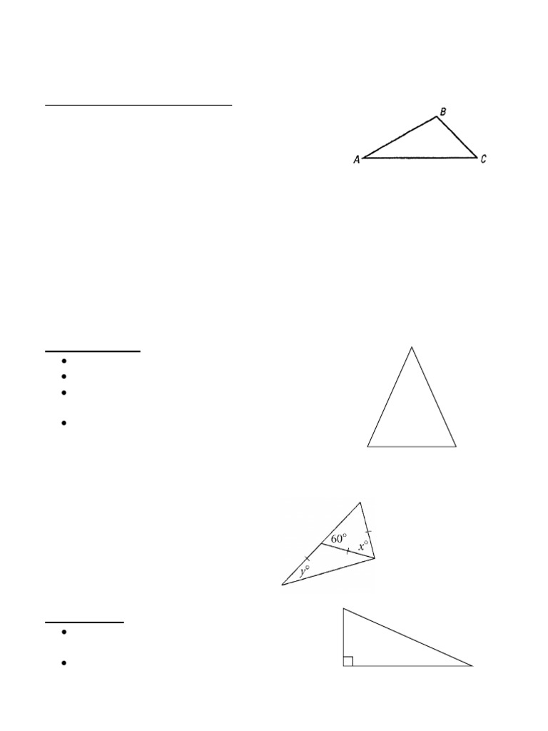 4-1 - 4-6 Classifying Triangles - Notes | PDF