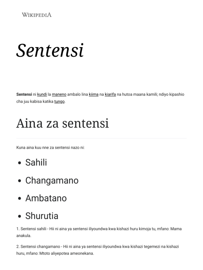 Sentensi | PDF