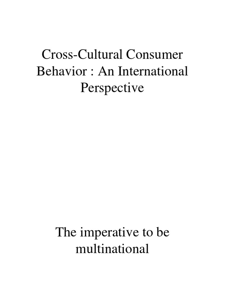 Cross-Cultural Consumer Behavior | PDF | Leadership | Brand