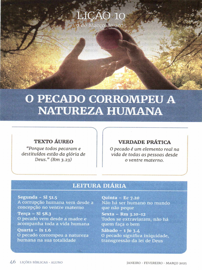 A Corrupção da Natureza Humana pelo Pecado | PDF | Pecado | Adão e Eva