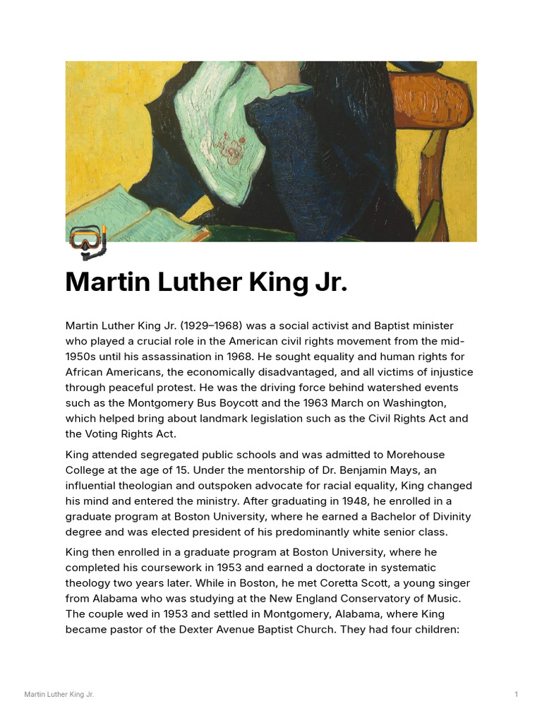 Martin Luther King Jr. | PDF | Martin Luther King Jr. | Social Movements