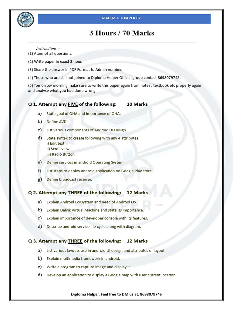 Mock Diploma Paper for Android Development | PDF | Android (Operating ...