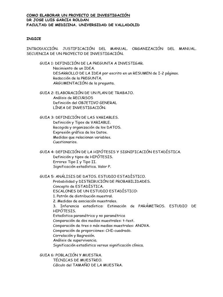 COMO ELABORAR UN PROYECTO DE INVESTIGACIÓN | PDF | Medición | Estadísticas