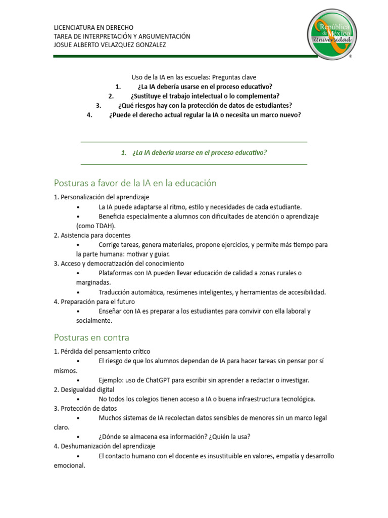 Uso Ético de la IA en Educación | PDF | Inteligencia artificial ...