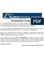 Interpolation Formula