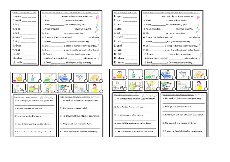 Simple Past Exercises | PDF