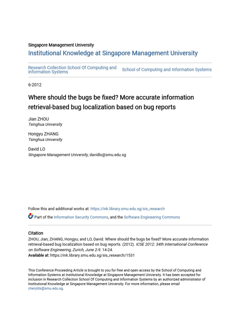 BugLocator: Enhanced Bug Localization | PDF | Information Retrieval ...
